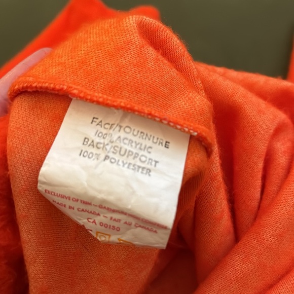 Vintage 80s MWG Orange Work Wear Fleece Union Made - Picture 8 of 8